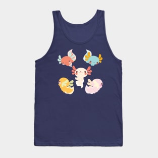 Kawaii Axolotls Tank Top